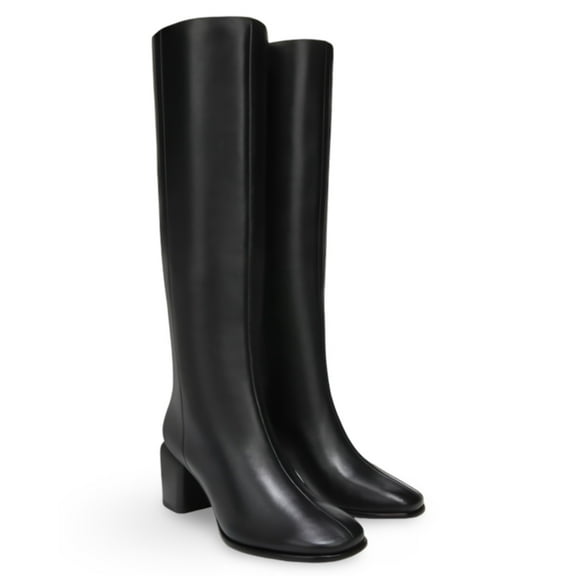 Vince Women's Maggie Knee High Boot Black Leather 6.5M