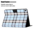 thumbnail image 3 of Mantto for Lenovo Tab P11 11" TB-J606F TB-J606X Case Shockproof TPU Back Shell Grid Pattern Leather Flip Stand Case Full Body Protection Cover, Blue, 3 of 8