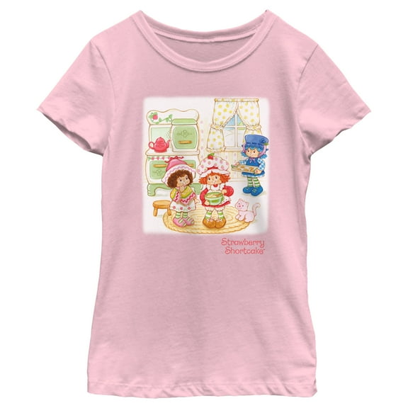 Girl's Strawberry Shortcake Cookie Baking Time Graphic T-Shirt