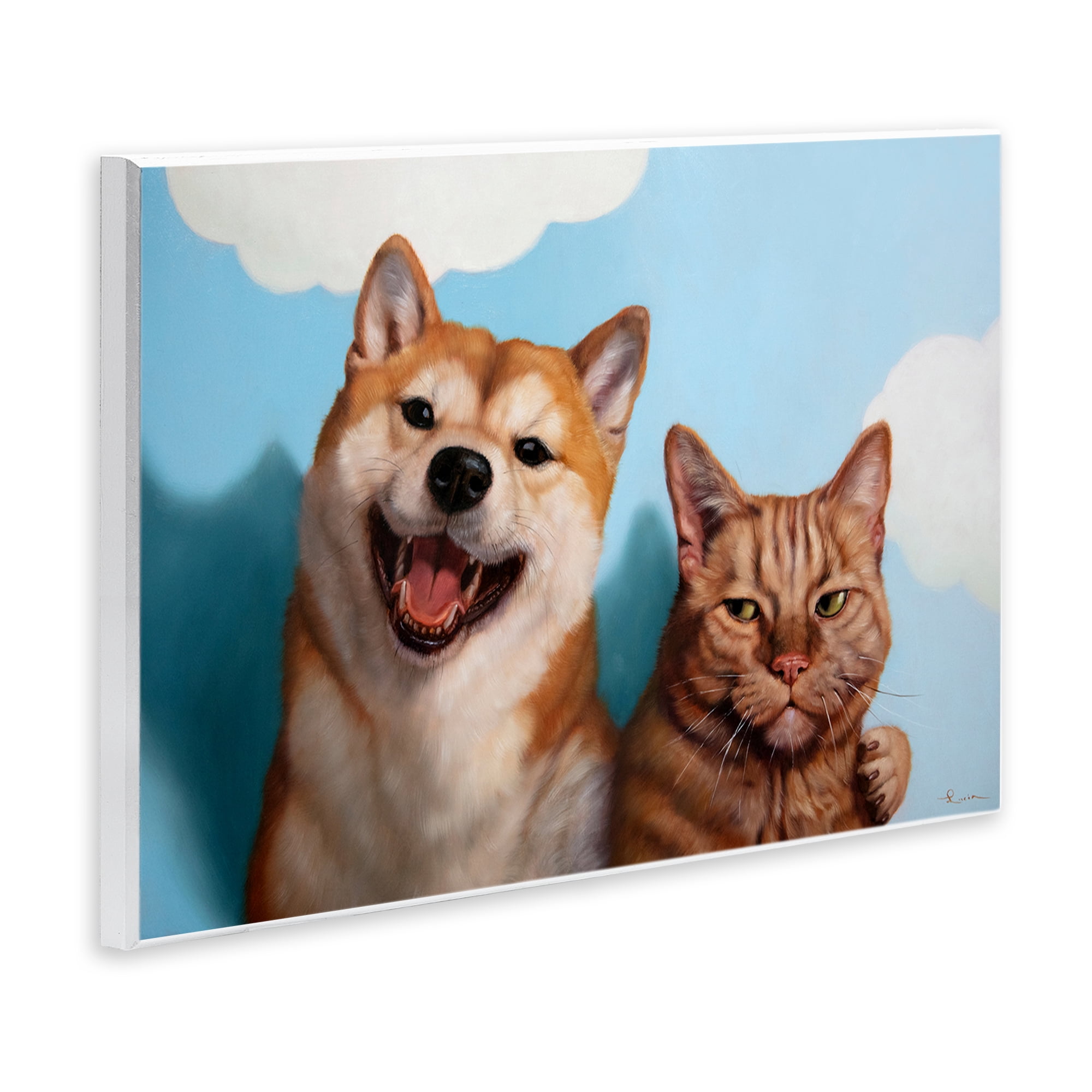 Stupell Industries Adopted Brother Dog & Cat Wall Plaque Art, design by Lucia Heffernan