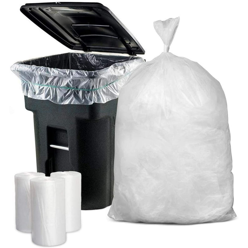 AMZ Supply Garbage Can Liners 30x36 Low Density Clear Trash Liners 1.1