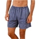 thumbnail image 1 of Pantalones Cortos de Cintura Elástica para Hombre Color Sólido Pantalones Cortos Casuales con Botón Totalmente Abierto para Hombres Primavera Y Verano, 1 of 9