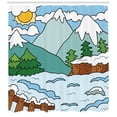 thumbnail image 3 of Ambesonne Northwoods Shower Curtain, Winter Mountains, 69"Wx75"L, Multicolor, 3 of 3