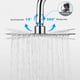 thumbnail image 5 of Cabeza de Ducha de Lluvia de Alta Presión, Regadera Redonda de Acero Inoxidable, Cabezal de Ducha de Lluvia Ultra fina con Montaje Fijo, Ahorro de Agua, 5 of 6