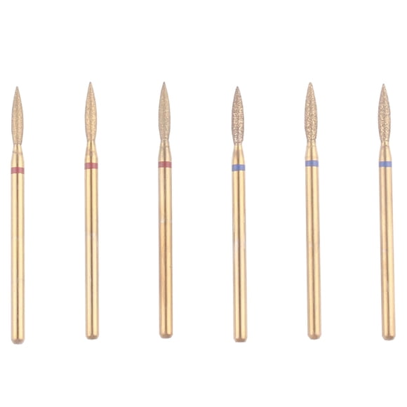 Juego de Brocas para Taladro de Uñas MZCMSL en Forma de Llama, Fino y Medio