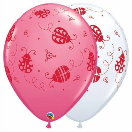 11 inch Qualatex Ladybugs Latex Balloons (50 Pack) - Party Supplies Decorations