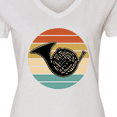 thumbnail image 4 of Inktastic French Horn Retro Music Gift Women's V-Neck T-Shirt, 4 of 5