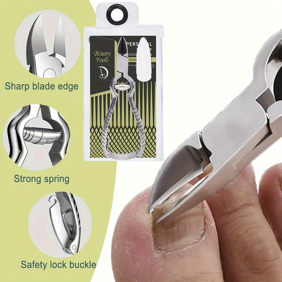 Toenail Clipper Set, Professional Thick & Ingrown Toe Nail Clippers for Men & Seniors