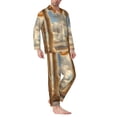 thumbnail image 2 of Fotbe Golden Drapes Pillars Clouds Pijama de Hombre con Estampado de Manga Larga, Conjunto de 2 Piezas, Ropa de Dormir Suave y Cómoda con Bolsillos-Large, 2 of 7