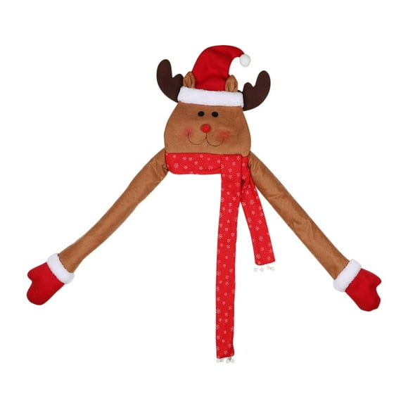 Holiday Topper Elk Doll Tree Top Hat Props para Festival Winter Indoor