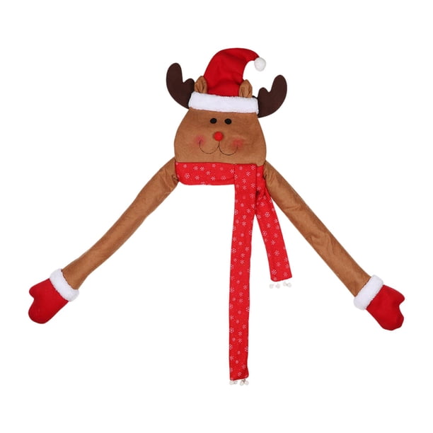 Holiday Topper Elk Doll Tree Top Hat Props para Festival Winter Indoor