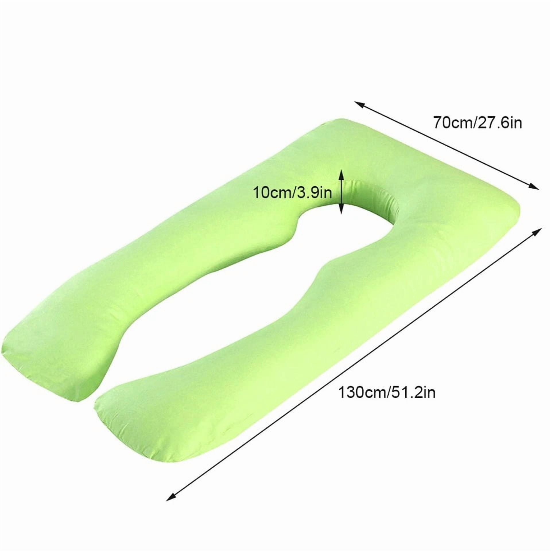 Eurhowing Large Body Pillow, Full Body Pillow for Side Sleeper, Long Bed Pillow with Detachable Cover for Adults, Hypoallergenic Cooling Fabric (47in, Green)