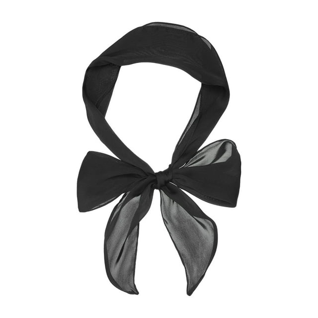 Bufanda de color sólido lisa de INSPIRE CHIC para mujer, bufandas puras, larga bufanda para el cuello, banda para el cabello negra