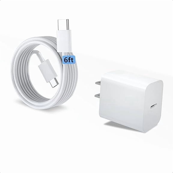Quyaojz for USB C Charger Compatible With iPhone 15 16 17 Charger Fast Charging iPad Pro/Air/A16/10th/Mini 6 7 A17 Pro, Type C Fast Charging Block 2Pcs & 6ft 10ft C to C Cable