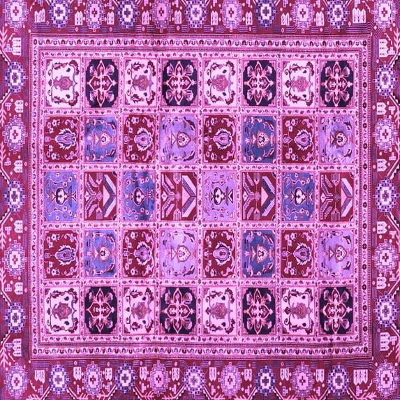 Ahgly Company Indoor Square Southwestern Purple Country Area Rugs, 5' Square