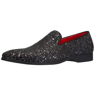 fitted lace wedding dress CHRISTIAN LOUBOUTIN Men's Dandelion Flat Glitter Dress Loafer Shoes Go main image 1