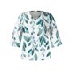 thumbnail image 4 of ICHUANYI Clearance Women's Fashion V-Neck Three Quarter 3/4Sleeve T Shirt AutumnBlouse Tops Sweatshirt(Sky Blue, L) ICHUANYI WER2023081112140, 4 of 5