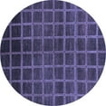 thumbnail image 1 of Ahgly Company Machine Washable Indoor Round Abstract Blue Modern Area Rugs, 5' Round, 1 of 4