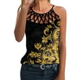 thumbnail image 2 of Pompotops Women Ladies Print Sleeveless Round Neck Pullover Vest Tank Tops Shirts Blouse, 2 of 3