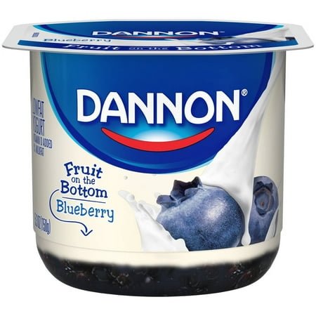 Dannon Fruit on the Bottom Blueberry Yogurt 6 Ounce — 12 per case. Dannon Fruit on the Bottom Blueberry Yogurt 6 Ounce — 12 per case.