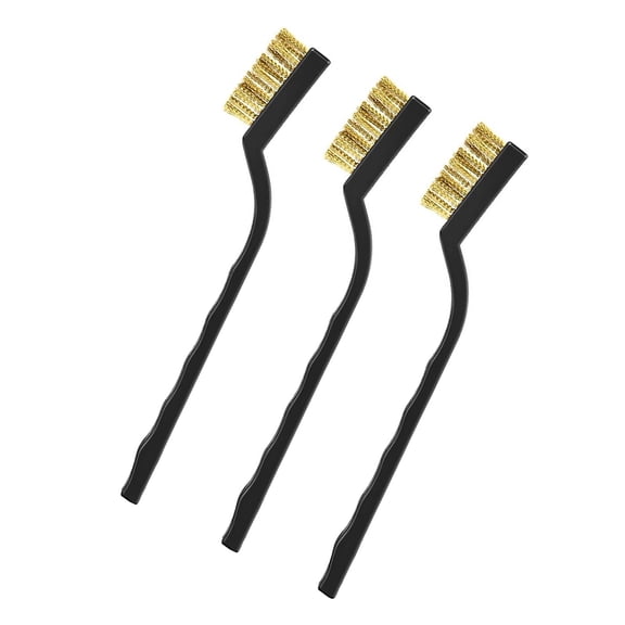 3D Printer Nozzle Cleaning Brushes Kit Brass/ Nylon/ Steel Extruder Hotend Nozzles Cleaner Derusting Brush Set 12cm 3PCS