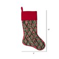 thumbnail image 2 of Vickerman 20" Red/Green Sequin Pattern Christmas Stocking, 2 of 2