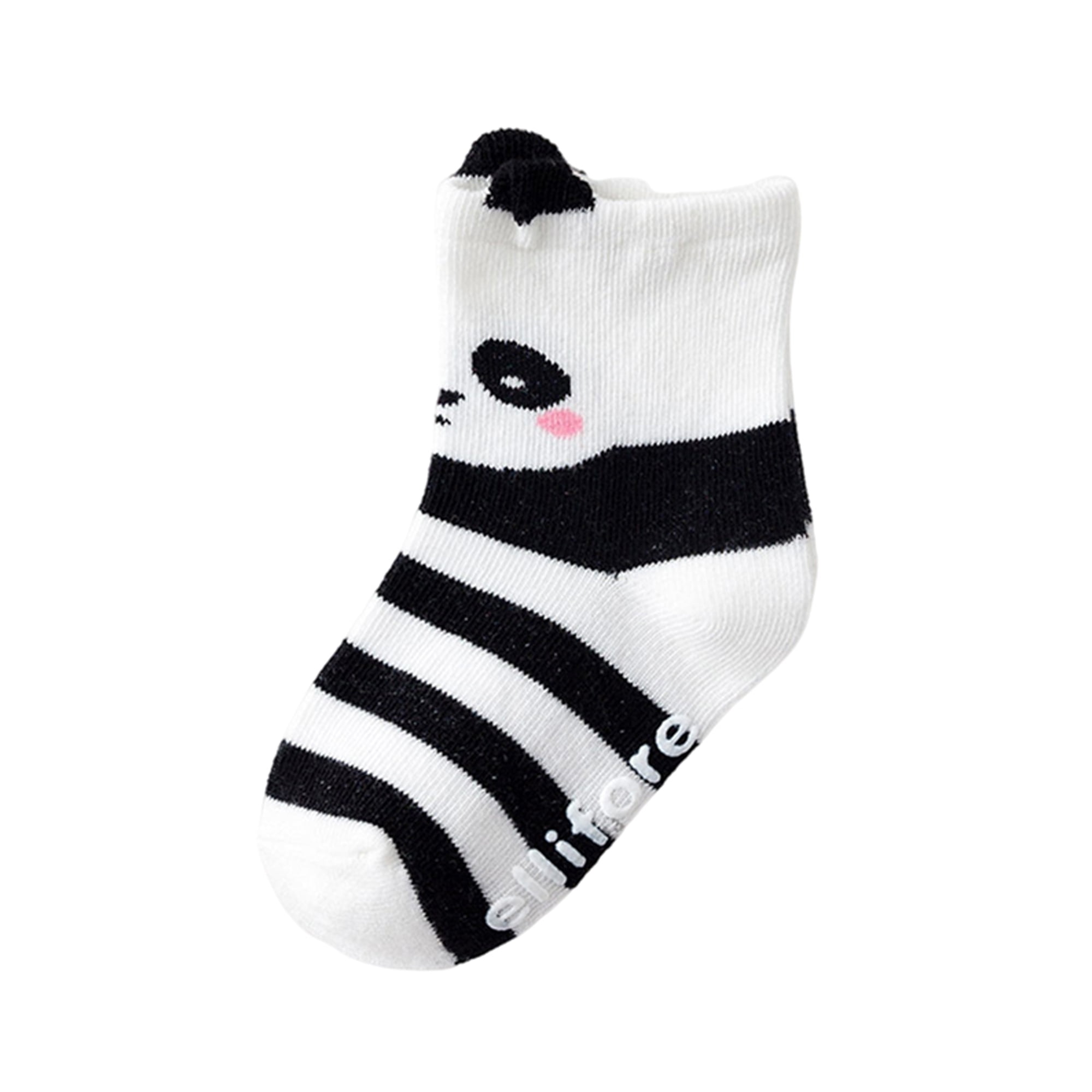 Licupiee Infant Baby Boy Girl Socks Cartoon Animal Print Combed Cotton