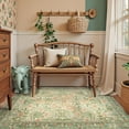 thumbnail image 2 of Wonnitar 5x7 Butterfly Washable Living Room Rug, Ultra Thin Soft Grass Green Boho Rugs for Bedroom, Non Slip Floral Carpet for Nursery Playroom, 2 of 7