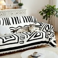 thumbnail image 2 of Dyfun Boho Reversible Loveseat Cover - Pet-Proof Chenille Sofa Protector & Decorative Throw for 2-Cushion Couches, 71"x118", 2 of 7