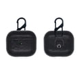thumbnail image 2 of Case Compatible with AirPods 3 2021, Portable Carrying Front LED Visible Full Protective Leather Cover with Keychain, Black, 2 of 4