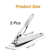 REGALWOVEN 2pcs Nail Clipper set- Slanted Nail Cutting Clippers for Women and Men