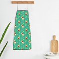 thumbnail image 3 of Uemuo Bulldog Puppy Flower Printed Bib Apron, Adjustable , Water and Oil Resistant, Cooking Kitchen Chef Apron for Women Men, 3 of 5