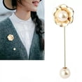 thumbnail image 6 of K-KED Camellia Pins Brooch Rose Flower Pearl Brooch Women Delicate Jewelry Pin Accessories-18#, 6 of 9