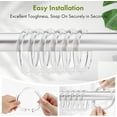 thumbnail image 4 of 12 Pack Shower Curtain Rings Plastic Curtain O Rings Hook Glide Easily on Bathroom Shower Rod, Clear, 4 of 10