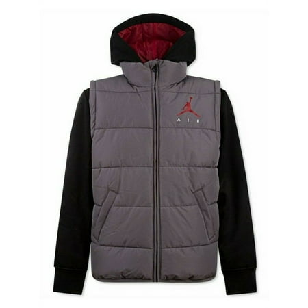 Jordan Little Boy's Layered Look Hybrid Jacket Red Size 7