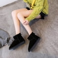 thumbnail image 3 of Botas de nieve, botas de mujer, botas cortas de piel de vaca, botas de nieve para hombre, 3 of 6