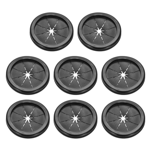 2.4" Drill Hole Rubber Grommets, 8Pcs Desk Grommet Cable Grommet, Black