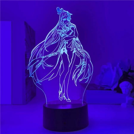 

Night Lamp Led Genshin Impact Night Light Suitable for Children s Room Home Decoration 16 Color Changes with Remote Control&Touch Birthday Gifts for Boys and Girls