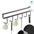 thumbnail image 6 of Deago 2Pcs Adhesive Cup Holder Under Cabinet - 6 Hook Coffee Cup Mug Holder for Kitchen, Fit for 1 Inch Thickness Shelf or Less - Only Fit for Flat Buttom Cabinet Without Any Lip, 6 of 9