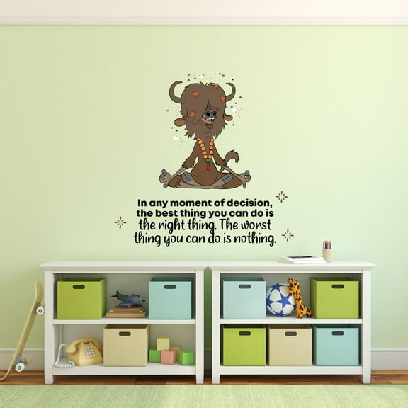 Right Thing Zootopia Yax Life Quote Cartoon Quotes Decors Wall Sticker Art Design Decal for Girls Boys Kids Room Bedroom Nursery Kindergarten Home Decor Stickers Wall Art Vinyl Decoration (10x10 inch)