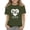 Army Green, variant on Summer Kids "BIG SISTER" Round Neck Short Sleeve Casual T-Shirt Top for Girls - Ideal for Sibling Fun and Everyday Adventures,Army Green 110