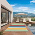 thumbnail image 3 of Colorful Stripes Outdoor Rug for Patio/Deck/Porch, Non-Slip Large Area Rug 5 x 7 Ft, Modern Abstract Art Vertical Striped Indoor Outdoor Rugs Washable Area Rugs, Reversible Camping Rug Carpet Runner, 3 of 8