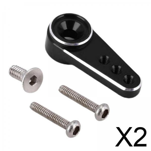 2 Brazos De Dirección De Metal Con Tornillos Para Coche Teledirigido Axial SCX24 Axi00002, Color Negro