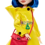 Monster High Skullector Coraline Collectible Doll in Yellow Raincoat with Cat