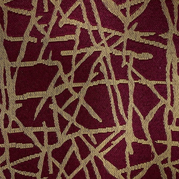 Decora Furnishings Abstract Design Jacquard Material Polyester-Cotton Fabric Blend for Upholstery, Window Treatments, Craft - Width 54 inches - Fabric by The Yard (Maroon)