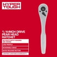 thumbnail image 2 of Hyper Tough 1/4-Inch Drive Pear Head Ratchet, 2 of 12