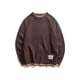 thumbnail image 3 of Suéter de cuello redondo de color sólido para hombre de otoño, suéter juvenil para hombre, estilo versátil, 3 of 5