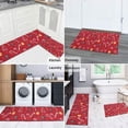 thumbnail image 5 of Red Christmas Candy Cane Pattern Kitchen Rugs Sets Of 2,Anti Fatigue Kitchen Mat Rugs Non Slip Washable,Decorative Kitchen Floor Mats for Kitchen,Sink,Laundry,17"x30"+17"x47", 5 of 7