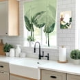 thumbnail image 5 of Palm Leaves Tropical Balloon Curtains for Windows, Bedroom Curtains 54 Inch Length, Green Botanical Summer Green Ombre Tie Up Curtains Panels Thermal Insulated Bathroom Curtains Window 42"x54", 5 of 8
