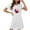 White, variant on XFYSSS Fashion and Leisure Polyester Nightgowns for Plus Size Chest Print Round Neck Women Oversized Night Shirts Short Sleeve House Dress Sleepwear